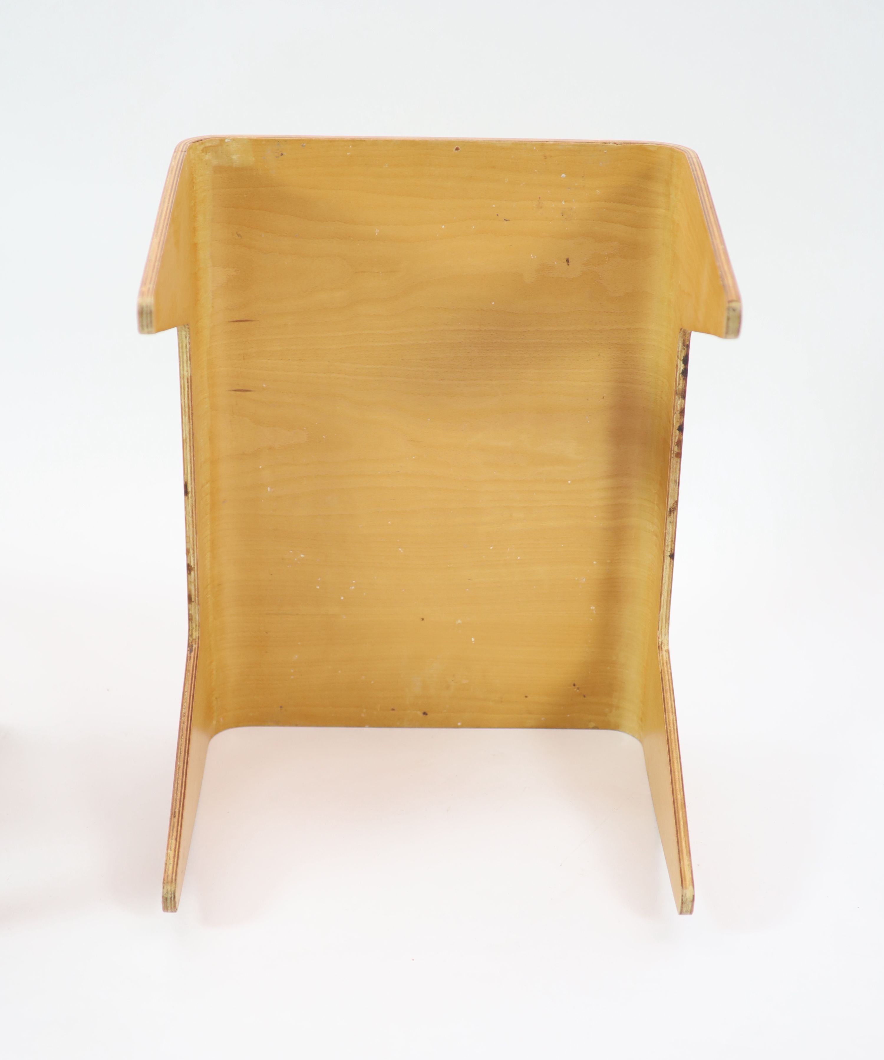 Marcel Breuer (Hungarian 1901-1981) probably by Isokon, a nest of three bent ply birch laminate tables, H 38cm. W 61cm. D 46cm.